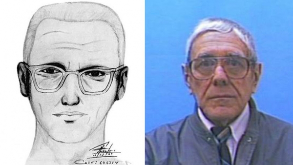 A la izquierda: retrato robot del asesino del Zodiaco hecho por Policía. A la derecha: Robert Ivan Nichols en una foto del carnet de conducir.