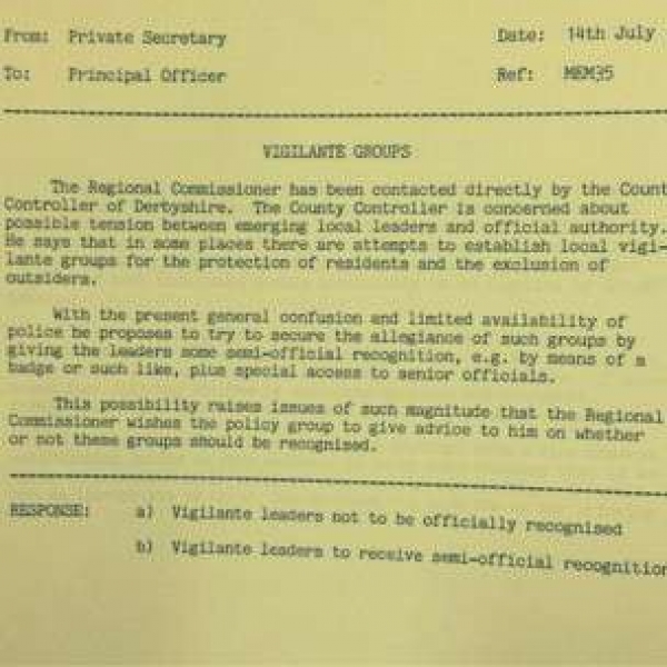 Documento del Archivo Nacional británico, con fecha 2 de julio, donde se habla del imaginario ataque nuclear.