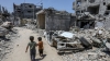 Niños palestinos en Deir Al-Balah, en la Franja de Gaza, el 2 de junio de 2024
