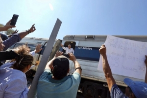 El presidente Andrés Manuel López Obrador abordó el Tren Interoceánico por segundo día consecutivo. La imagen, del 22 de diciembre de 2023.