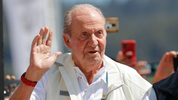 El rey emérito Juan Carlos en su visita a Sanxenxo del año pasado.