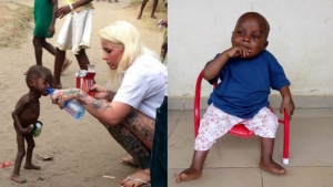 La mujer que rescató al niño nigeriano &quot;Hope&quot; reveló más detalles de su recuperación