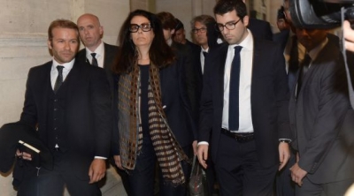 Françoise Bettencourt-Meyers, hija de Liliane Bettencourt, a su llegada al juzgado.