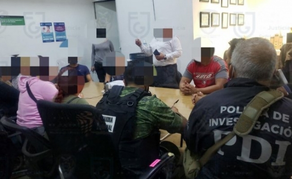 Las víctimas fueron trasladadas a la Fiscalía de Investigación del Delito de Secuestro