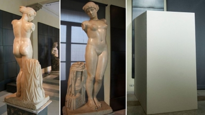 Polémica: Italia ocultó las estatuas con desnudos por la visita del presidente de Irán