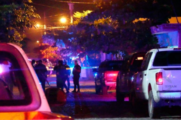 La escena del crimen de 4 integrantes de una familia en Tecomán, Colima. 