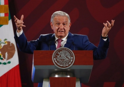El presidente Andrés Manuel López Obrador durante conferencia de prensa matutina.