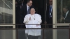 El papa Francisco en el balcón del Hospital Universitario Gemelli de Roma, el 23 de marzo de 2025.