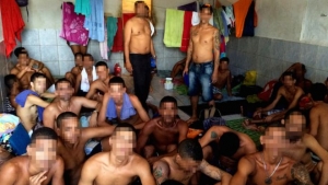 La celda de un presidio del estado brasileño de Pernambuco.