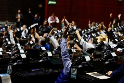 Dura una votación en la Cámara de Diputados.