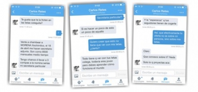 Los mensajes del acosador en Twitter.