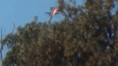 Imagen del caza ruso antes de estrellarse