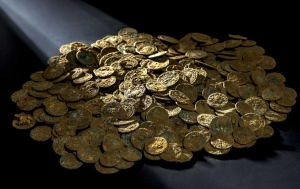 Encuentra granjero suizo tesoro de monedas romanas