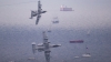 Aviones A-10 Thunderbolt II en vuelo durante un espectáculo aéreo en Chicago, el 21 de agosto de 2022.