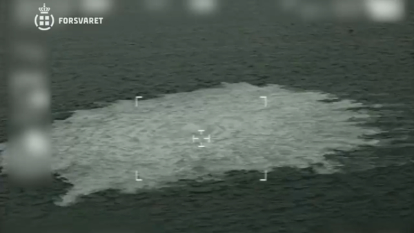 Fuga de gas tras la explosión en el gasoducto Nord Stream 2, el 27 de septiembre de 2022