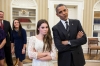 En 2012, esta foto de Maroney y Baracka Obama se hizo viral.
