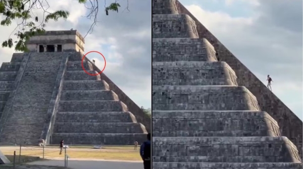 Turista alemán es golpeado tras subir a pirámide de Chichén Itzá durante el descenso de Kukulkán