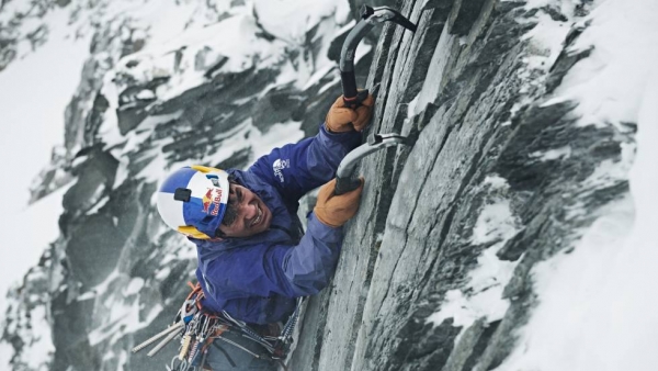 David Lama, escalando en Stubai (Austria) en 2018.