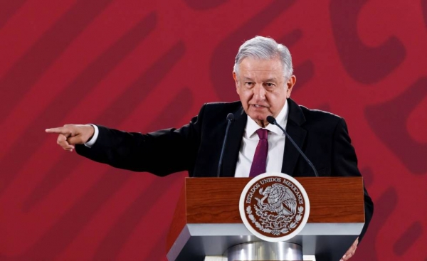 López Obrador durante una de sus conferencias matutinas.