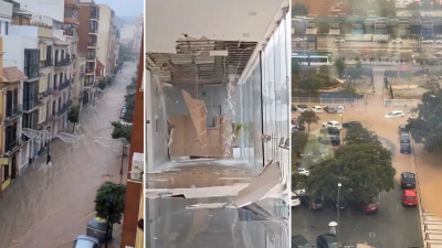 Imágenes de la ciudad de Málaga inundada por el nuevo temporal que azota a España. 13 de noviembre de 2024.