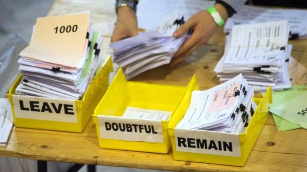 El Brexit (la salida de Reino Unido de la UE) se impuso en el referendo con un 52% de los votos.