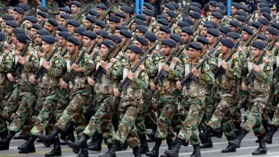 Soldados iraníes durante un desfile militar en Teherán, el 18 de abril de 2019.
