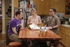 Tres de los actores principales de la serie &#039;The Big Bang Theory&#039;, durante un capítulo.