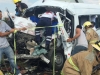 Personal del Servicio Médico Forense se trasladó al lugar para levantar a los cuerpos.