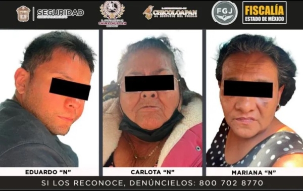 Los tres permanecían en calidad de detenidos en la agencia del Ministerio Público especializada en homicidios de la Fiscalía General de Edomex, desde hace 2 días.