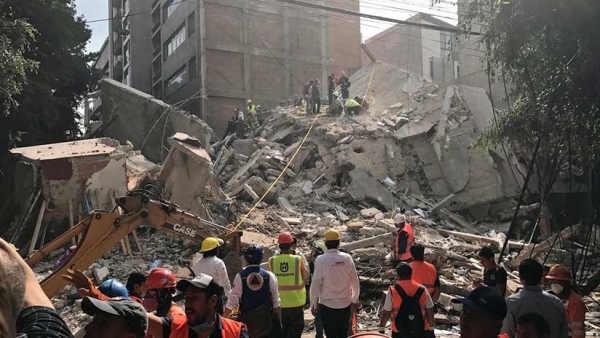 Escombros después del terremoto en la Ciudad de México, el 19 de septiembre de 2017.