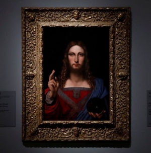 La pintura &#039;Salvator Mundi&#039;, atribuida a Leonardo.