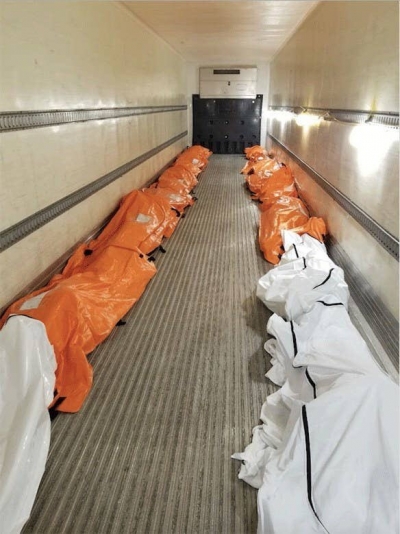 Muertos por coronavirus guardados en una caja refrigerada de camión en Nueva York