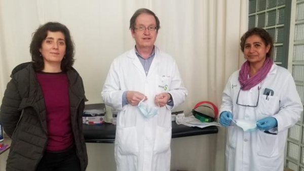 Los doctores Karina Villar, Ignacio Morán y Judith Alvarenga