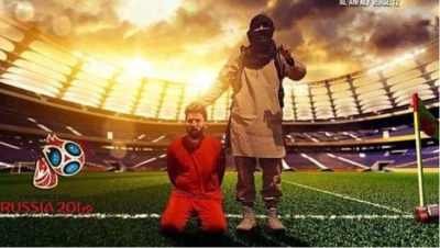 Aterradora amenaza de ISIS al Mundial: Lionel Messi y Cristiano Ronaldo, decapitados en pleno partido