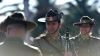 Soldados australianos en uniforme de gala durante el Día del Anzac, que conmemora la batalla de Gallipoli, el 25 de abril de 2016