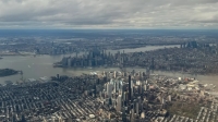 Vista aérea de la bahía de Nueva York y Nueva Jersey.