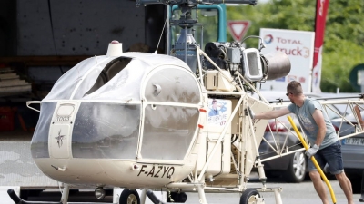 Helicóptero en el que Redoine Faïd consiguió escapar.